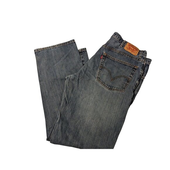 Levis 559 Relaxed Straight Blue Jeans W38 L34 100% Cotton Made In Mexico - Picture 3 of 8